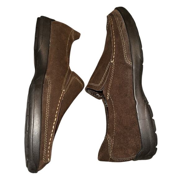 Bostonian Duralite Mens Slip On Driving Shoes Size 8.5 M Brown Suede 20546 - Picture 3 of 9